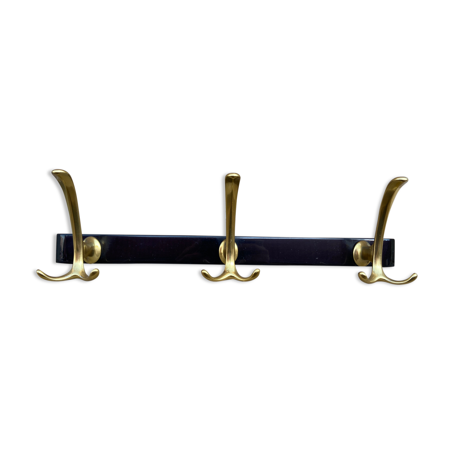 Vintage wall coat rack mid-century hooks 1960s