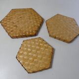 Rattan and bamboo pull-out trays