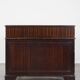 English style chesterfield desk with patina and a green leather top