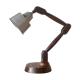 Lampe articulée en bois et métal vintage