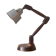 Lampe articulée en bois et métal vintage