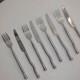 set of 4 wavy forks & 4 knives