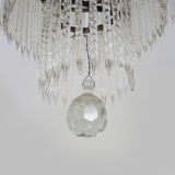 Old hot air balloon chandelier, glass grapevines