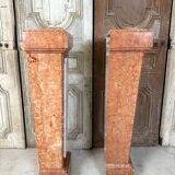 Pair of 20th century marble columns