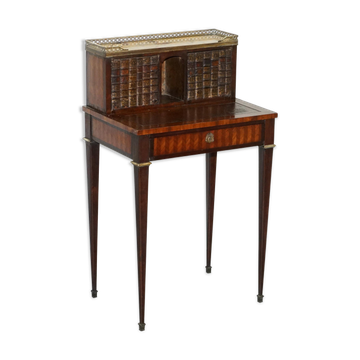 Antique Bureau Bonheur Du Jour circa 1870 in hardwood and marble.