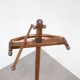 Vintage wooden clothes rack by TON, Czechoslovakia, circa 1960.