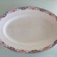 Oval dish décor baskets of roses by Digoin Sarreguemines / vintage 50s-60s
