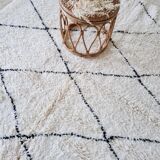 Carpet Beni Ouarain Middle atlas white wool