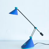 Lampe bleu vintage années 80 design