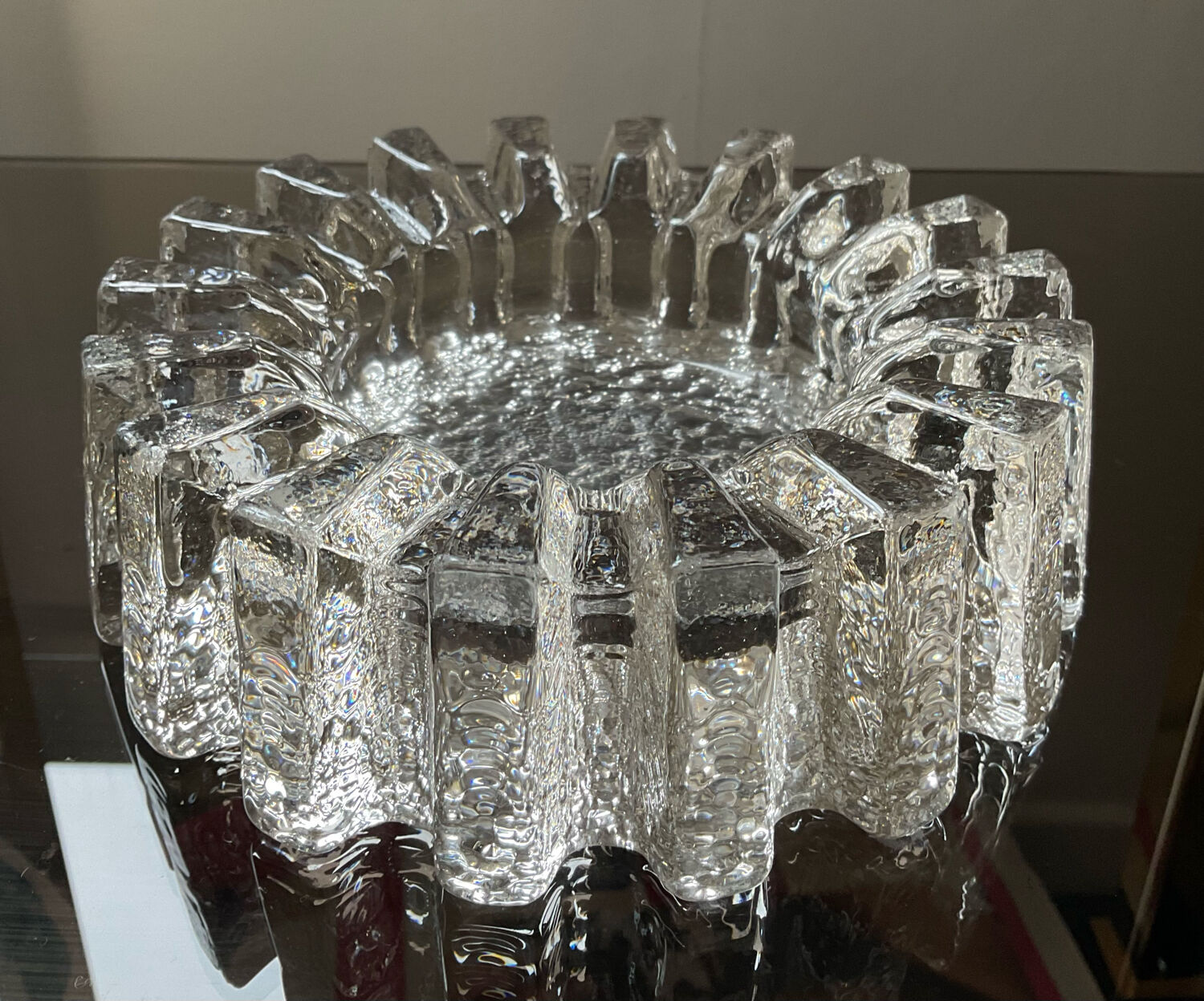 Vintage molded glass pocket vacuum