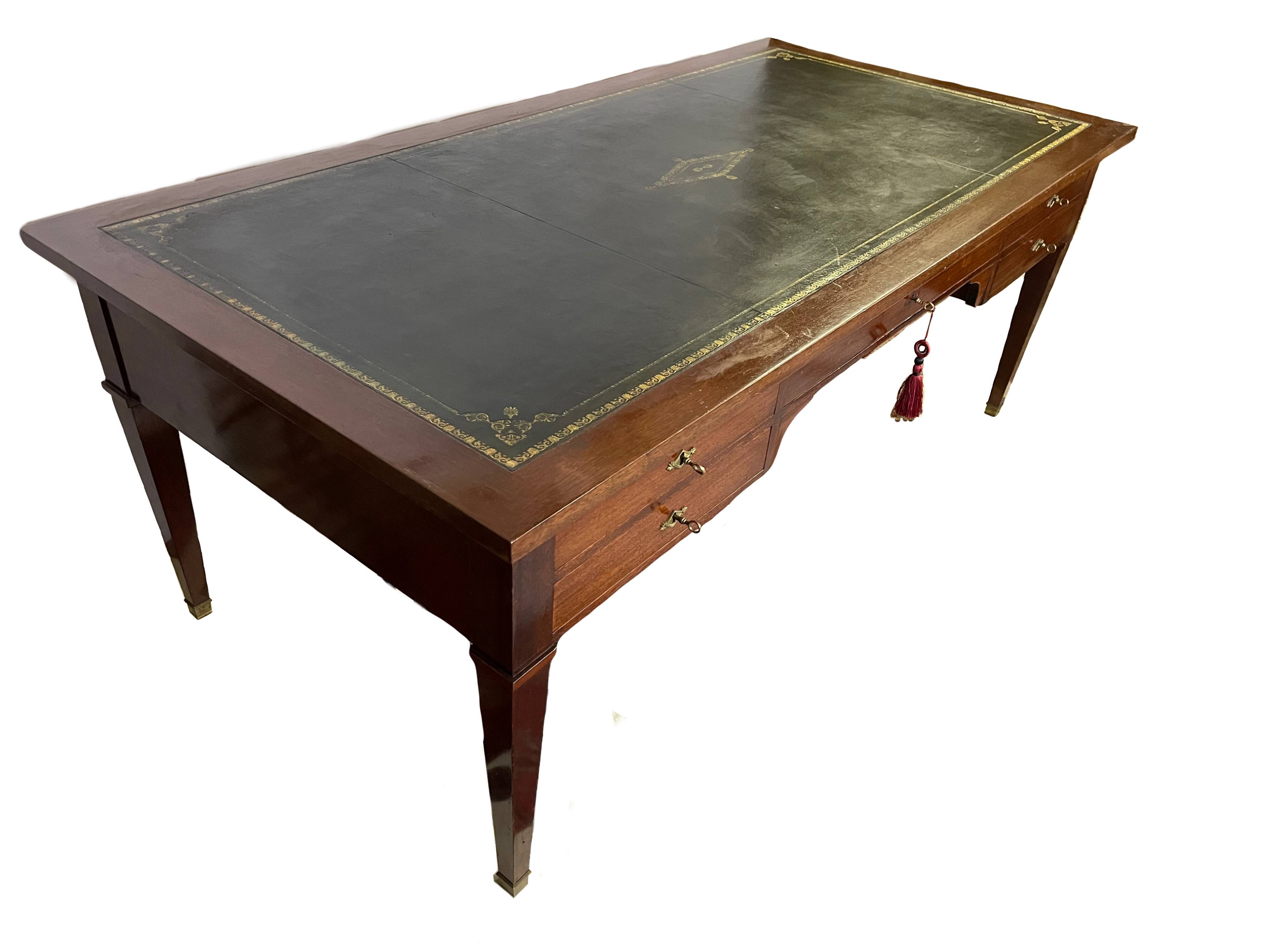 Large flat Louis XVI style desk
