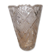 Large carved crystal vase