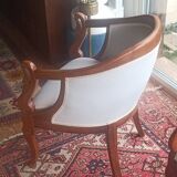 Salon 2 pièces gondoles style Empire à accoudoirs cols de cygnes