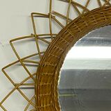 Rattan sun mirror