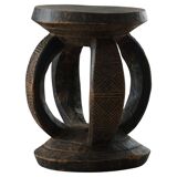 African Dogon stool from the mid-20th century, hand-carved in wood, Wabi-Sabi style.