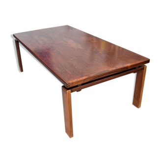 Table basse scandinave en palissandre de Rio estampillée Trioh