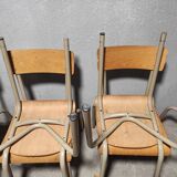 Lot of 6 school chairs