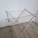 Folding side table in plexiglass and brass, 1970s.