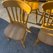 Set of 6 Interior's chairs in solid pine – Honey colour