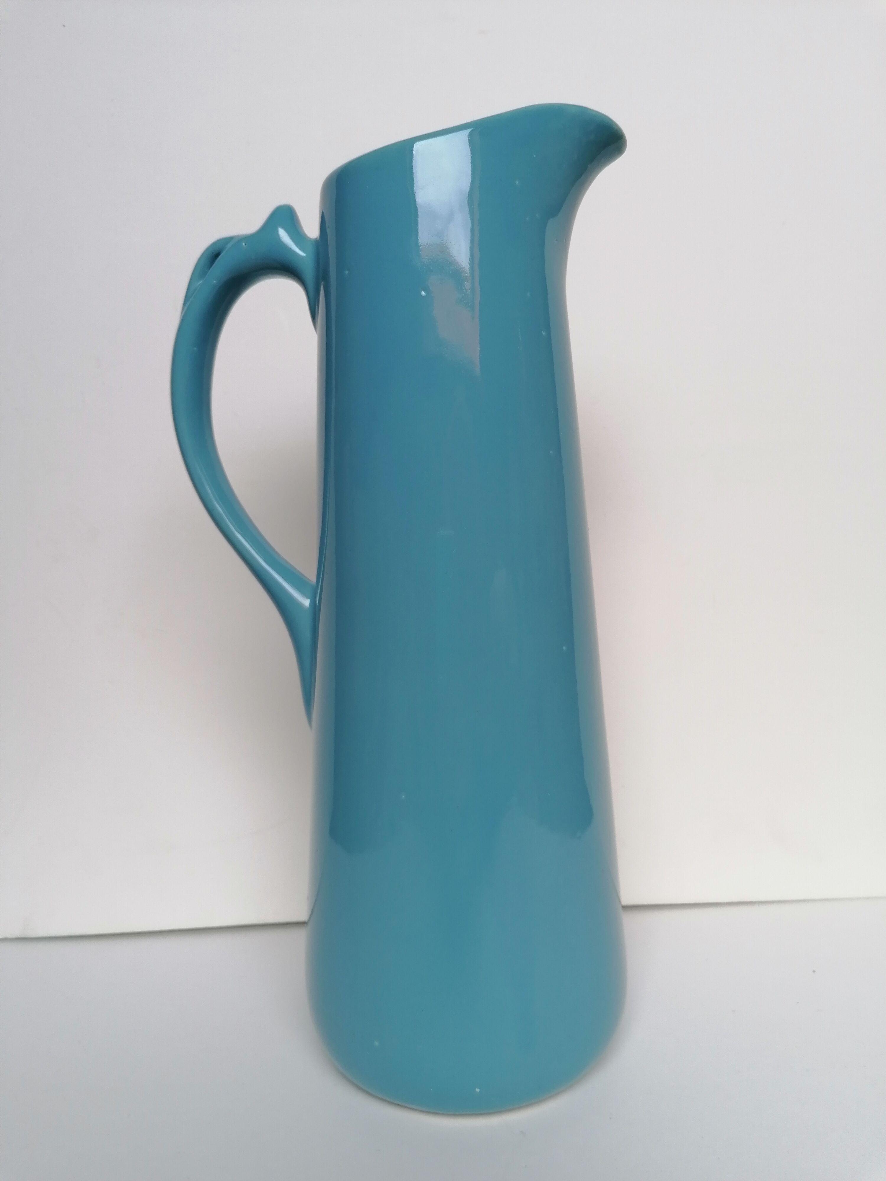 Vase céramique émaillé bleu