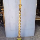 Polychrome gilded carved wood floor lamp ep 1940