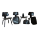 Ensemble de 4 chaises DCW par Charles & Ray Eames édition Hermann Miller USA