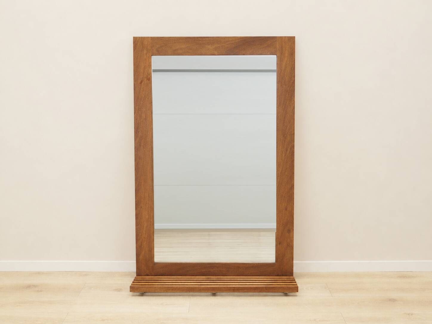 Danish mahogany mirror with shelf, 1970s