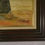 Post-impressionist oil on canvas still life The Anemones by Arthur Van Hecke 1980