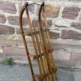 Antique sled toboggan Snow winter sport vintage
