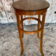 Antique Bedside Table Curved Wood THONET Style + Carved Drawer Wine