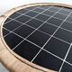 Round Black Tiled Rattan Coffee table 1960s