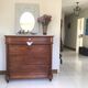 Marble and pitchpin chest of drawers