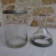 Glass and pewter screw carafe, early 20th century
