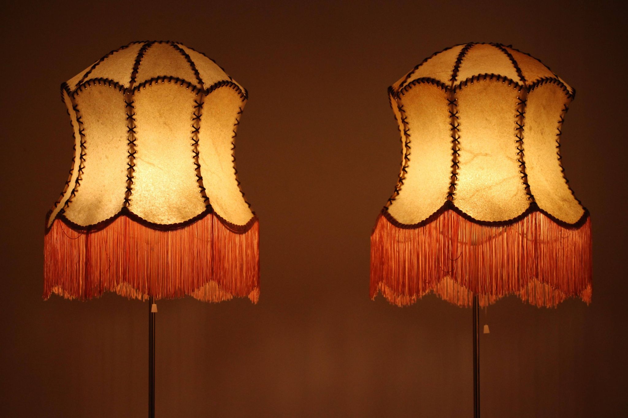 Pair of Bergboms floor lamps, G-024, brass, modern Scandinavian / mid-century style.