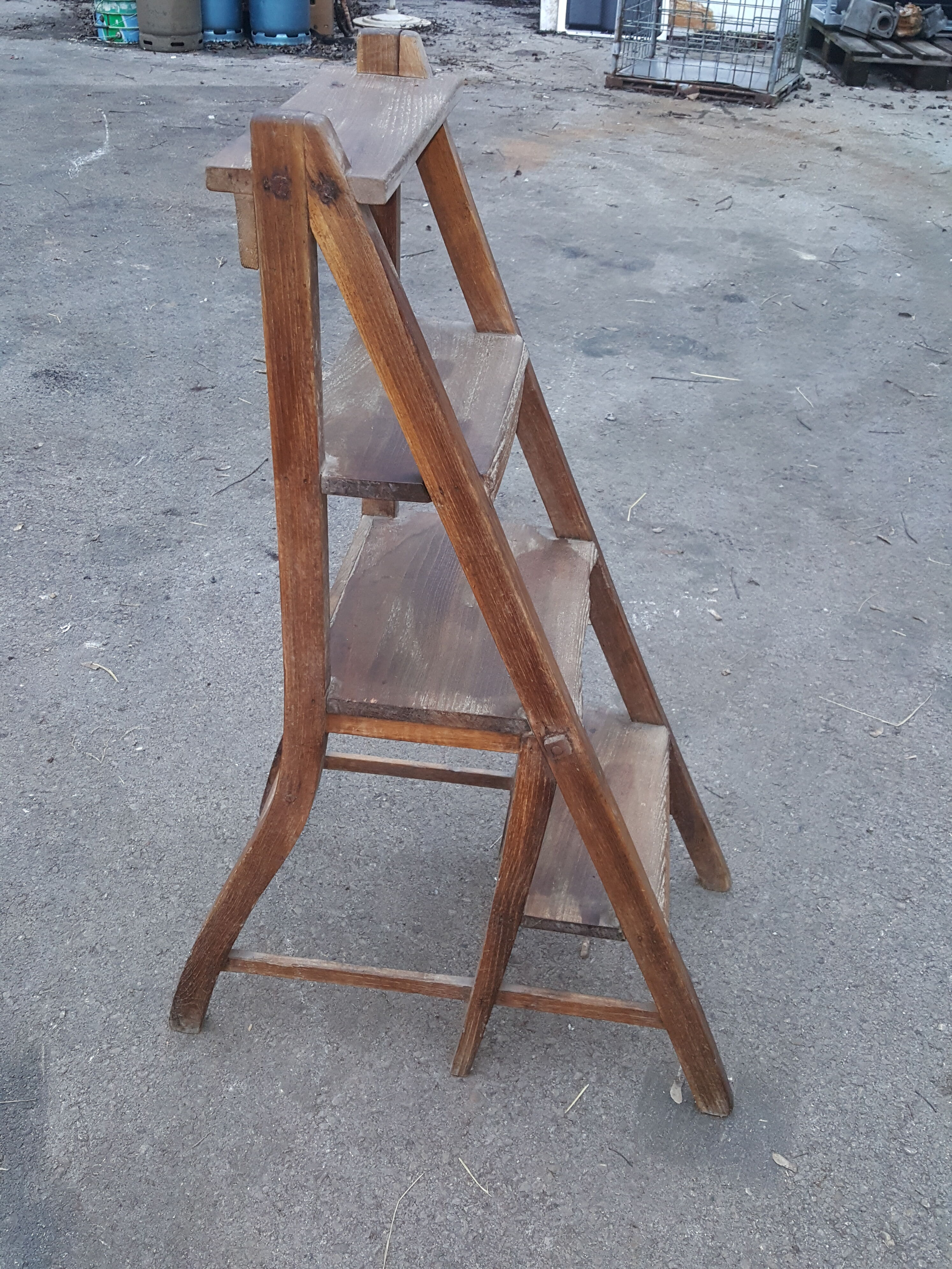 Wooden stepladder library
