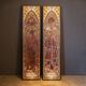 Antique 19thc victorian stained glass window light boxes c.1880