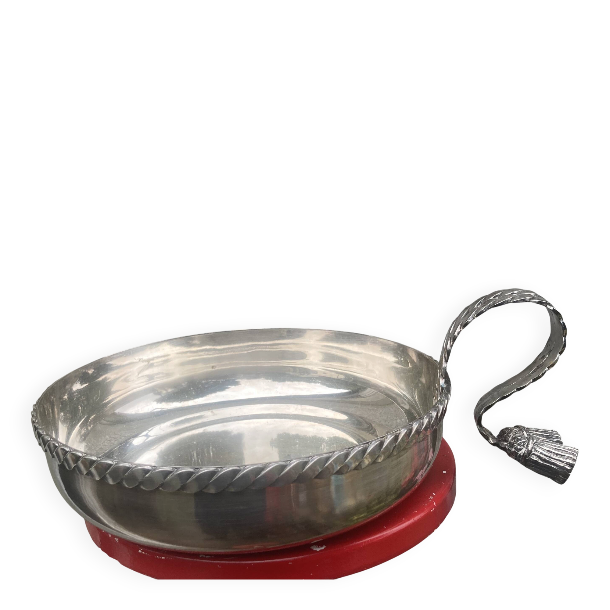 MARIA PERGAY pompom centrepiece 1970s chic design silver-plated