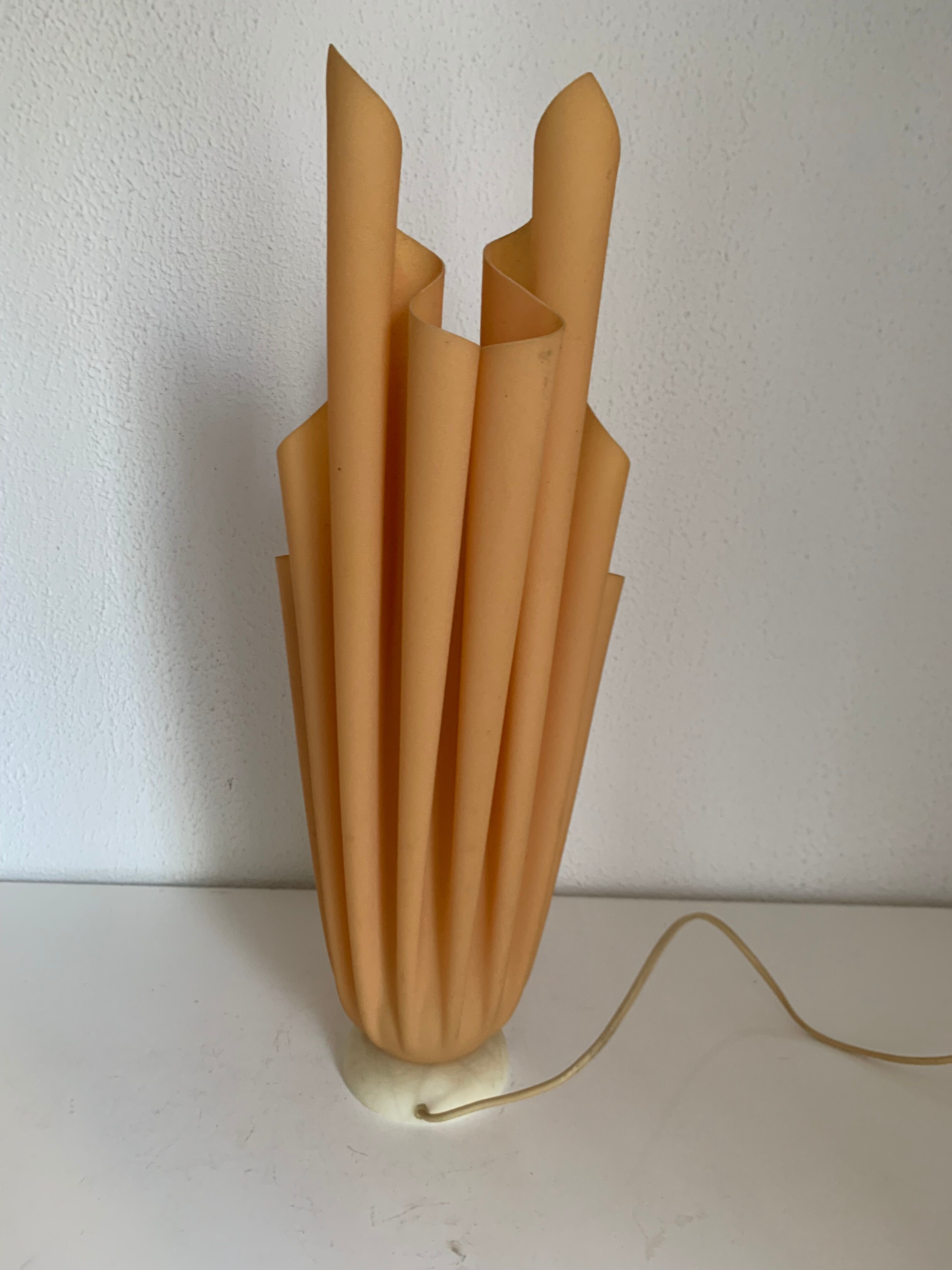 Vintage 1970s Athena Georgia Jacob Salmon Draped Lamp - 50 cm