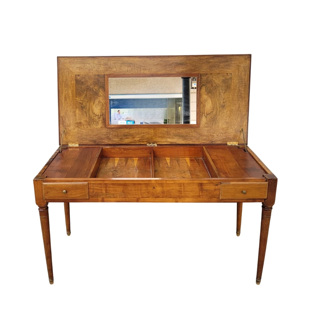 Bureau / Tric Trac gaming table, precious wood, Louis XVI, circa 1800 – France