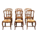 6 dining chairs in Louis XV style from the 1970s.