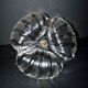 Art Nouveau polylobed bowl in molded glass, shell shape, 1900-1910