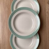 Set of 3 St Amand earthenware soup plates