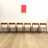 Set of 6 dining chairs by Niels O. Møller for J.L. Mollers