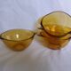 Amber glass ear bowls