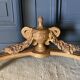 Console XVIII wooden gold louis xvi white marble flower falls