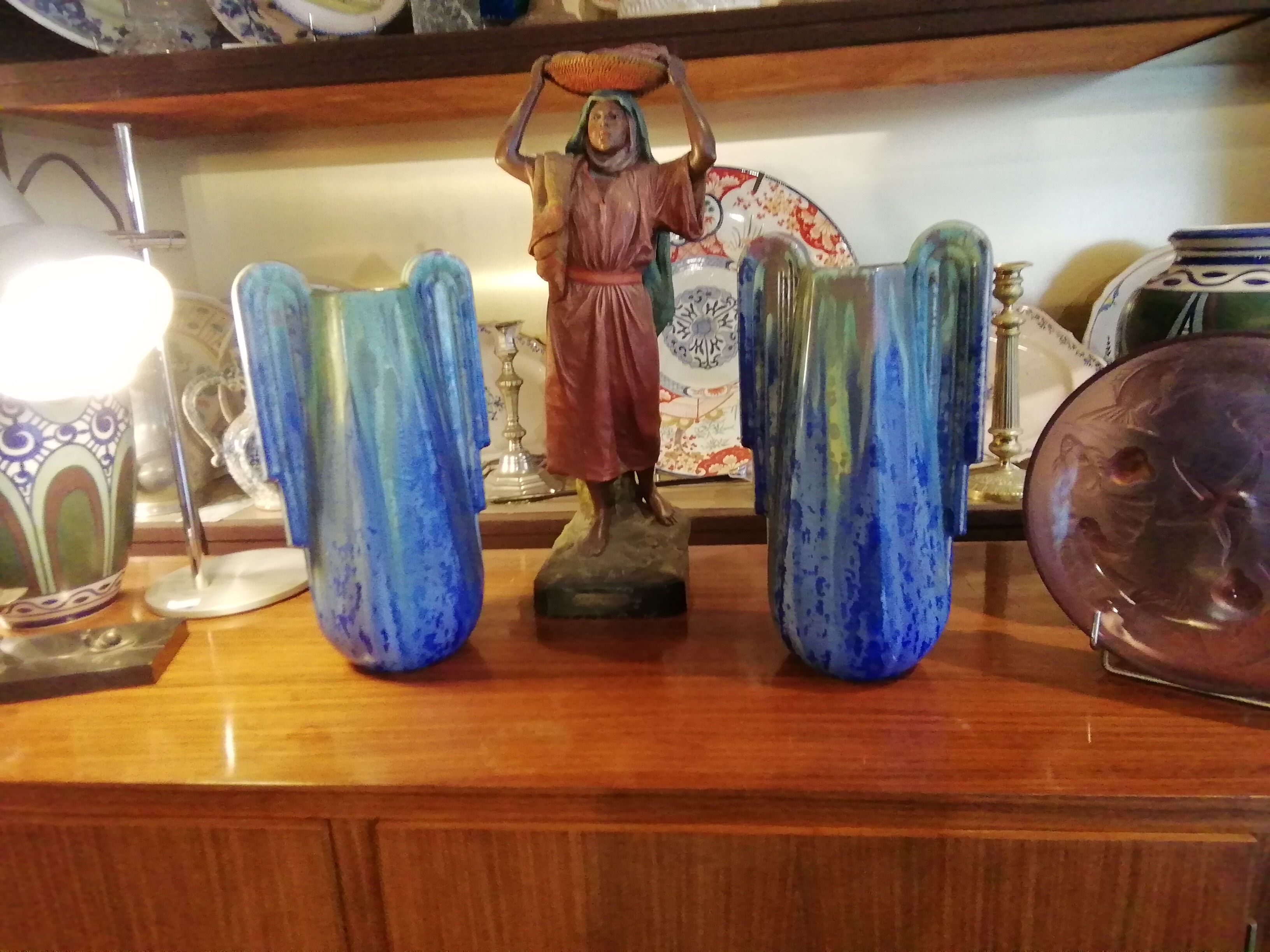 Pierrefonds art deco vases