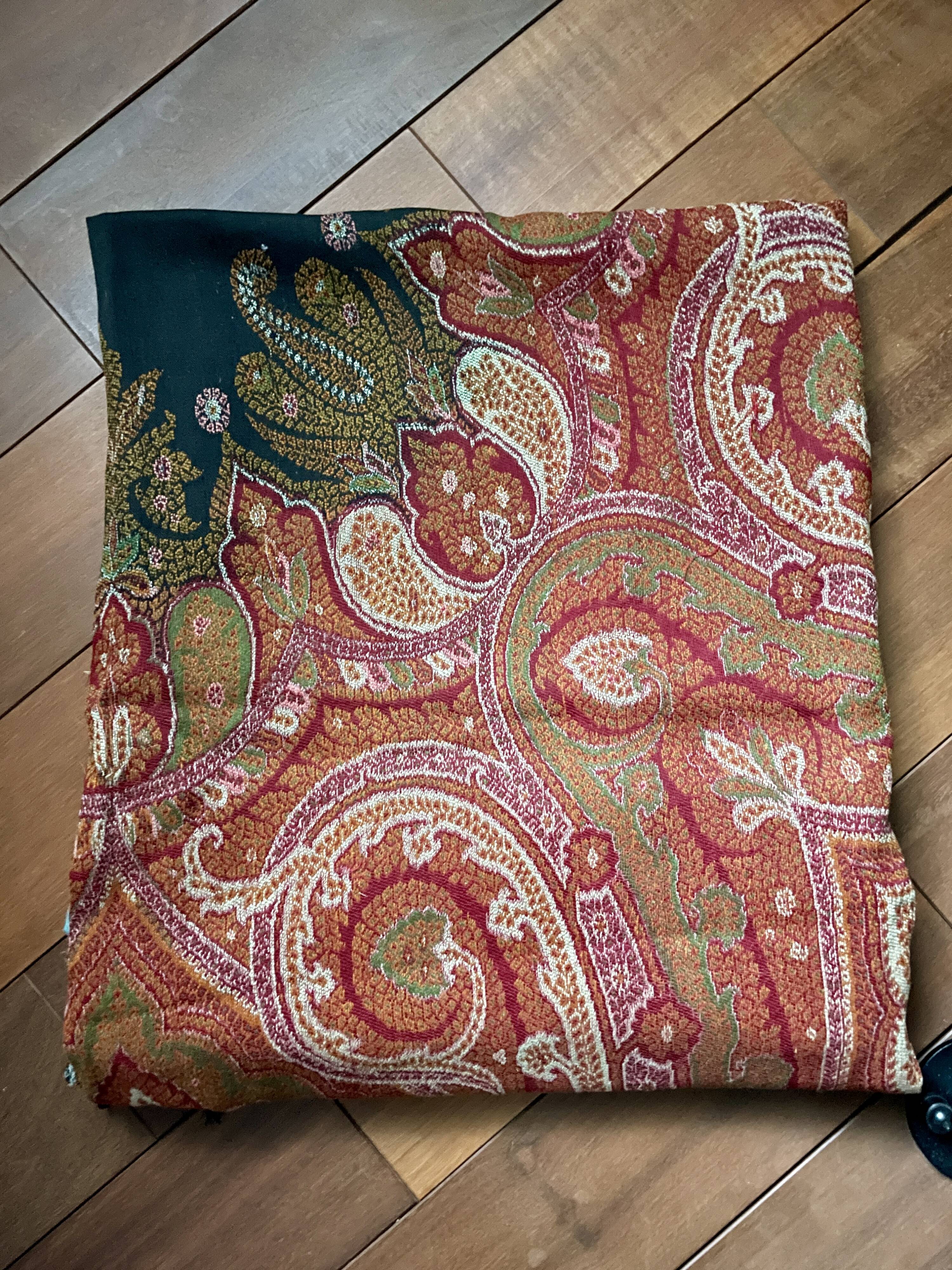 19th-century Alsatian Indian print in woven wool