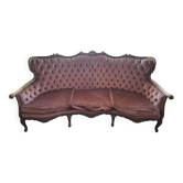 1960s Italian sofa in pink fabric