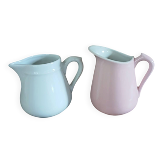 2 antique milk jugs