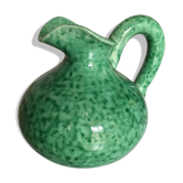Green glazed ceramic pitcher, marius giuge at vallauris 50's